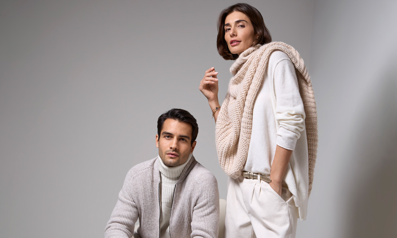 Mann und Frau modeln