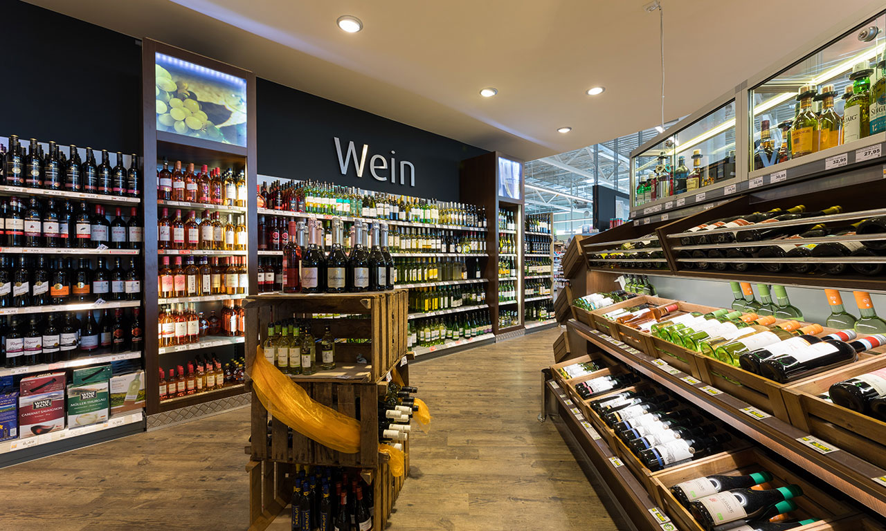 Wein im EDEKA Metzger